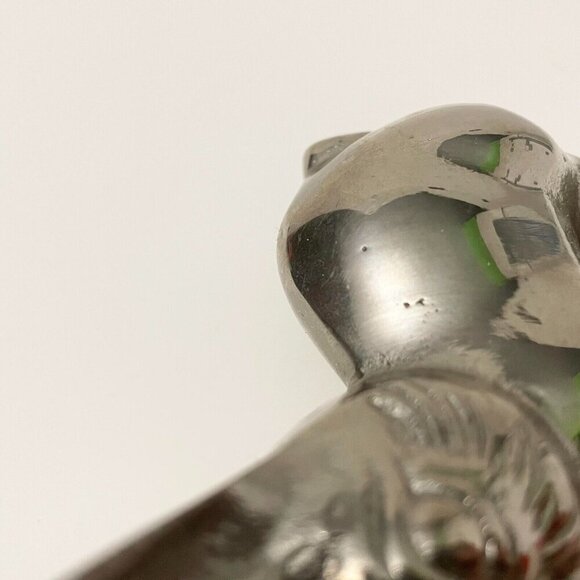 Vintage Metal Bunny Rabbit Figure 5 Inch Tall Made in Korea Figurine - Picture 6 of 13